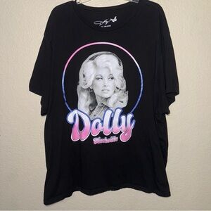 Dolly Parton 3XL Black Nashville Graphic T Shirt Portrait Tee